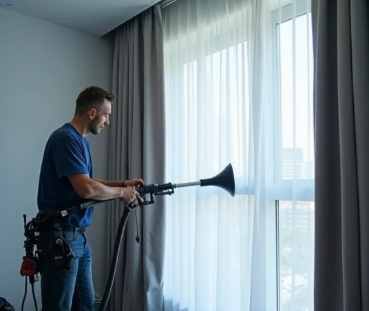 Professional commercial curtain cleaning process equipment Matty Curtain Cleaning rodd-point-nsw
