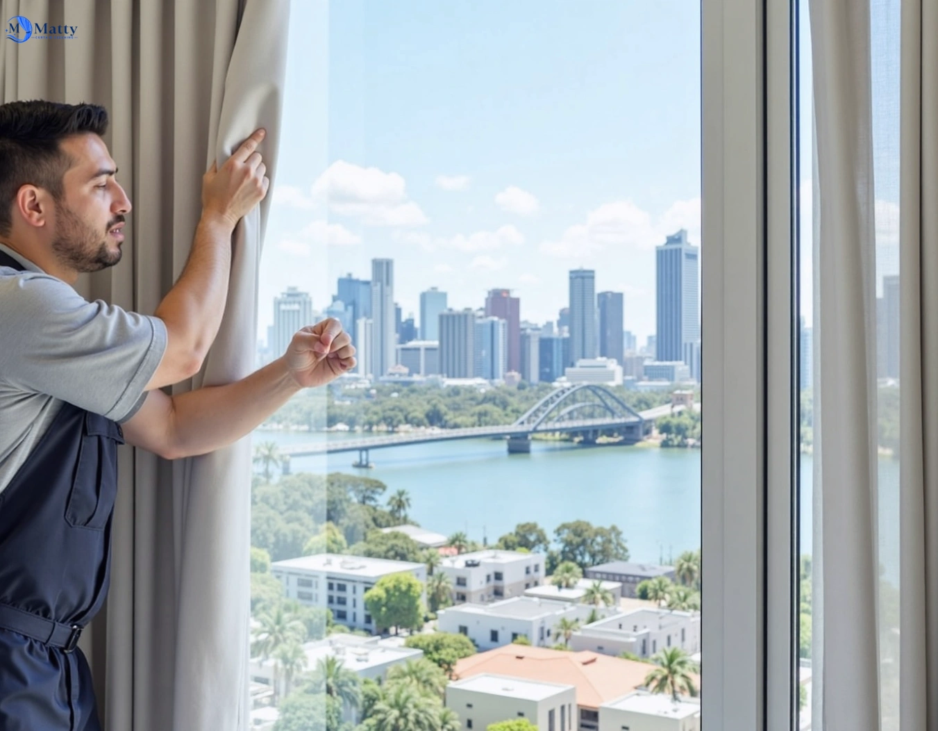 Professional curtain steam cleaning service rodd-point-nsw QLD by Matty Curtain Cleaning